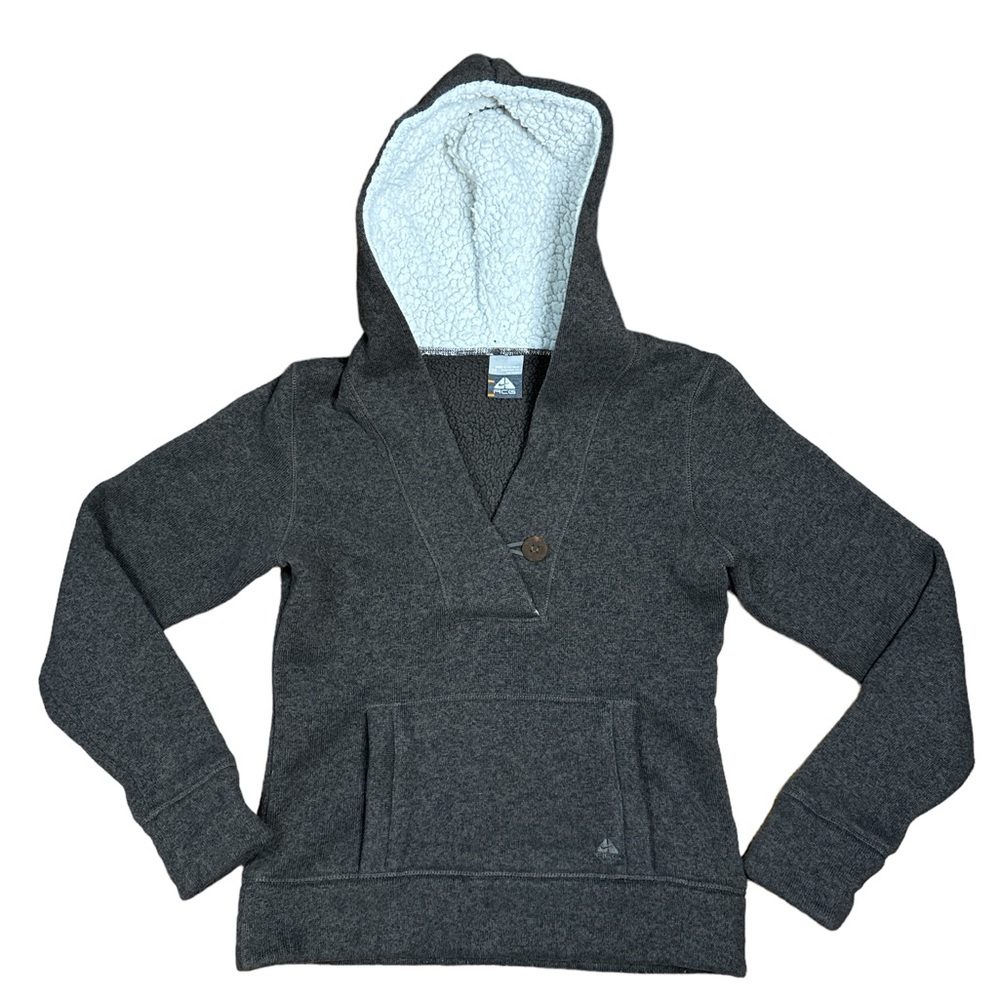Nike‎ ACG Hoodie Women’s Medium Brown Sherpa Fleece Deep Pile Pullover Sweater